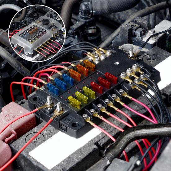 Универсальный корпус плавкого предохранителя, независимые положительные и отрицательные полюса, общий высокий ток