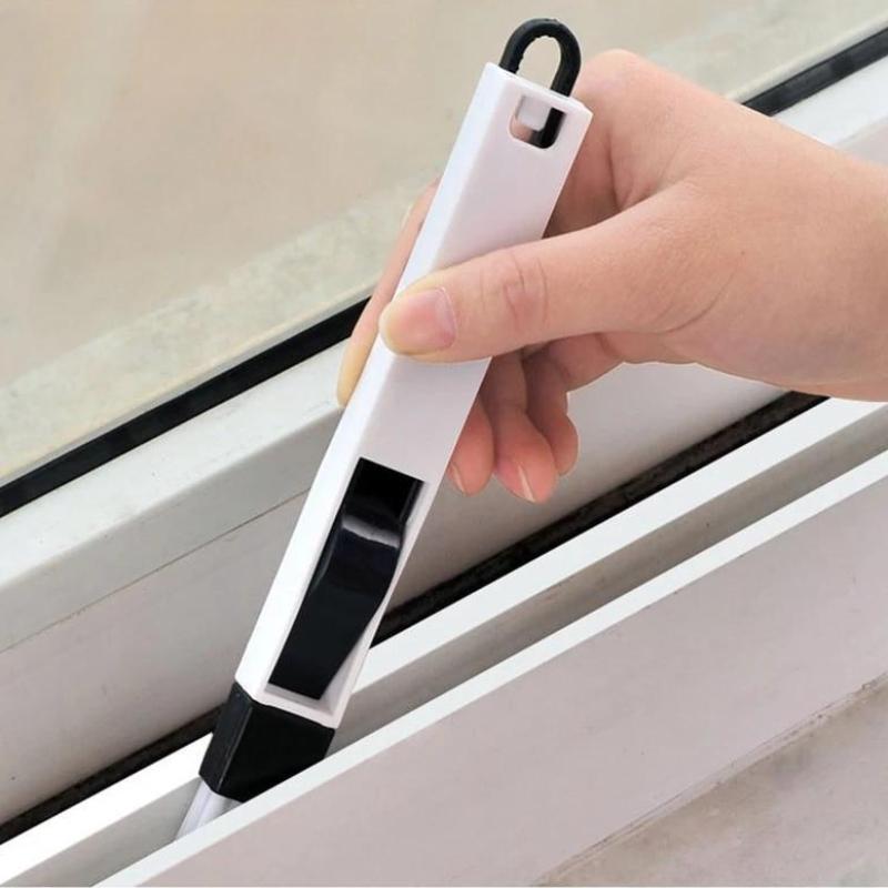 Щетка для чистки оконных пазов, компьютерная клавиатура, пазы, оконные щели, щетка для чистки пыли, щетка для пыли в уголке, предмет домашнего обихода 1PC чёрный