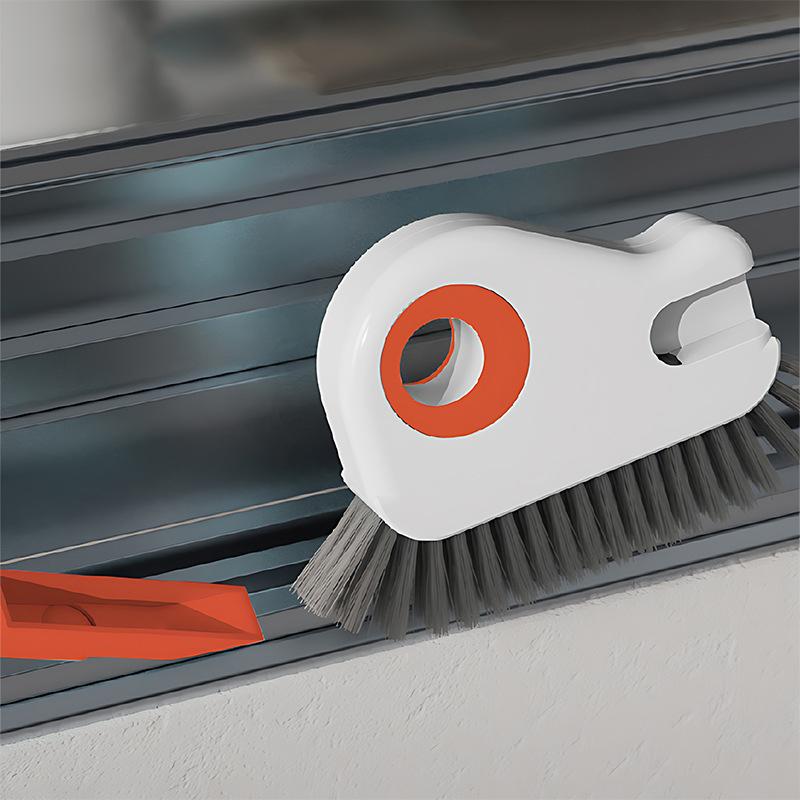 Салфетка для чистки оконных пазов, кухонная щетка для чистки окон, щетка для чистки оконных пазов, инструмент для чистки оконных пазов серый