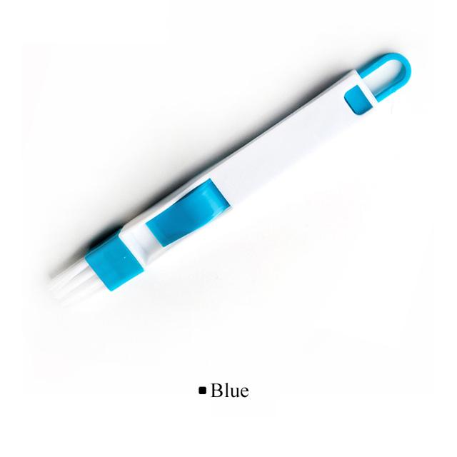 Щетка для чистки оконных пазов, компьютерная клавиатура, пазы, оконные щели, щетка для чистки пыли, щетка для пыли в уголке, предмет домашнего обихода синий