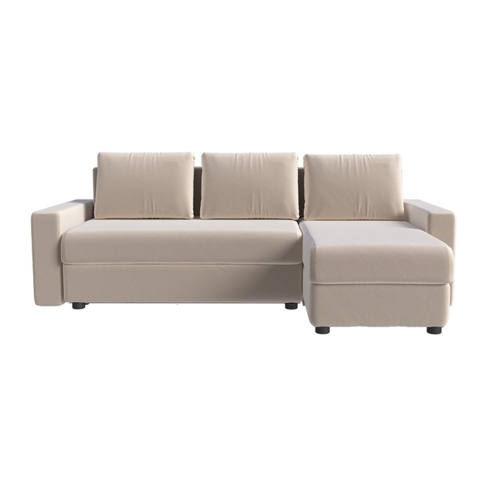 Диван угловой «Оскар», независимые пружины, тик – так, цвет монако 01 бежевый